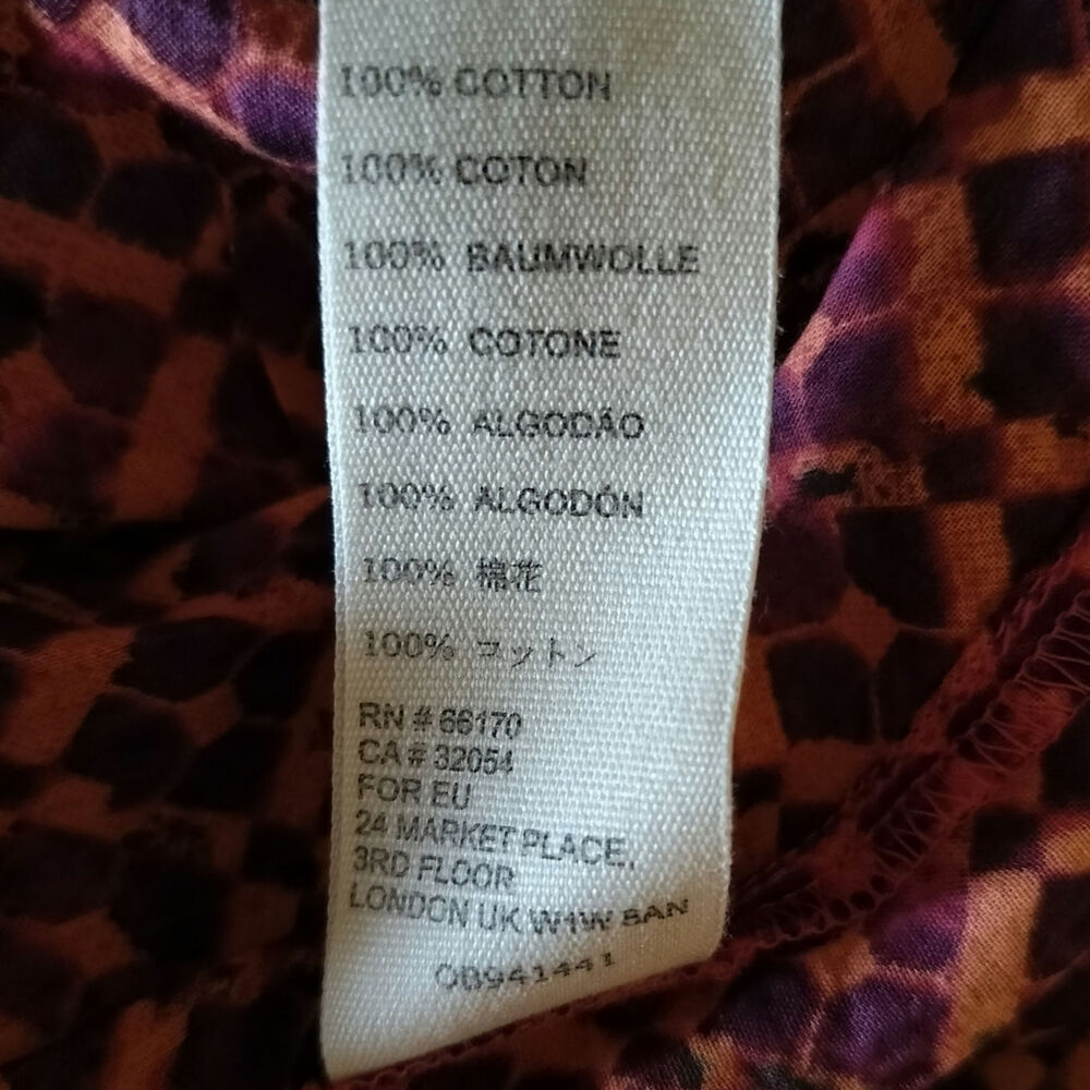 Free People Size XS Gotta Have U Tiered Oversized Tunic Boho Top Mixed Print - Picture 5 of 6